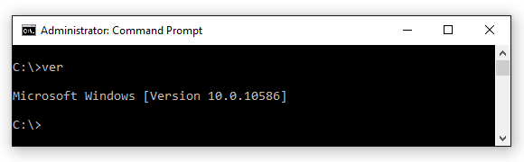 ver - Windows Command Prompt
