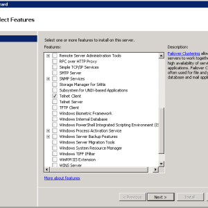 Windows Server 2008 Telnet Client